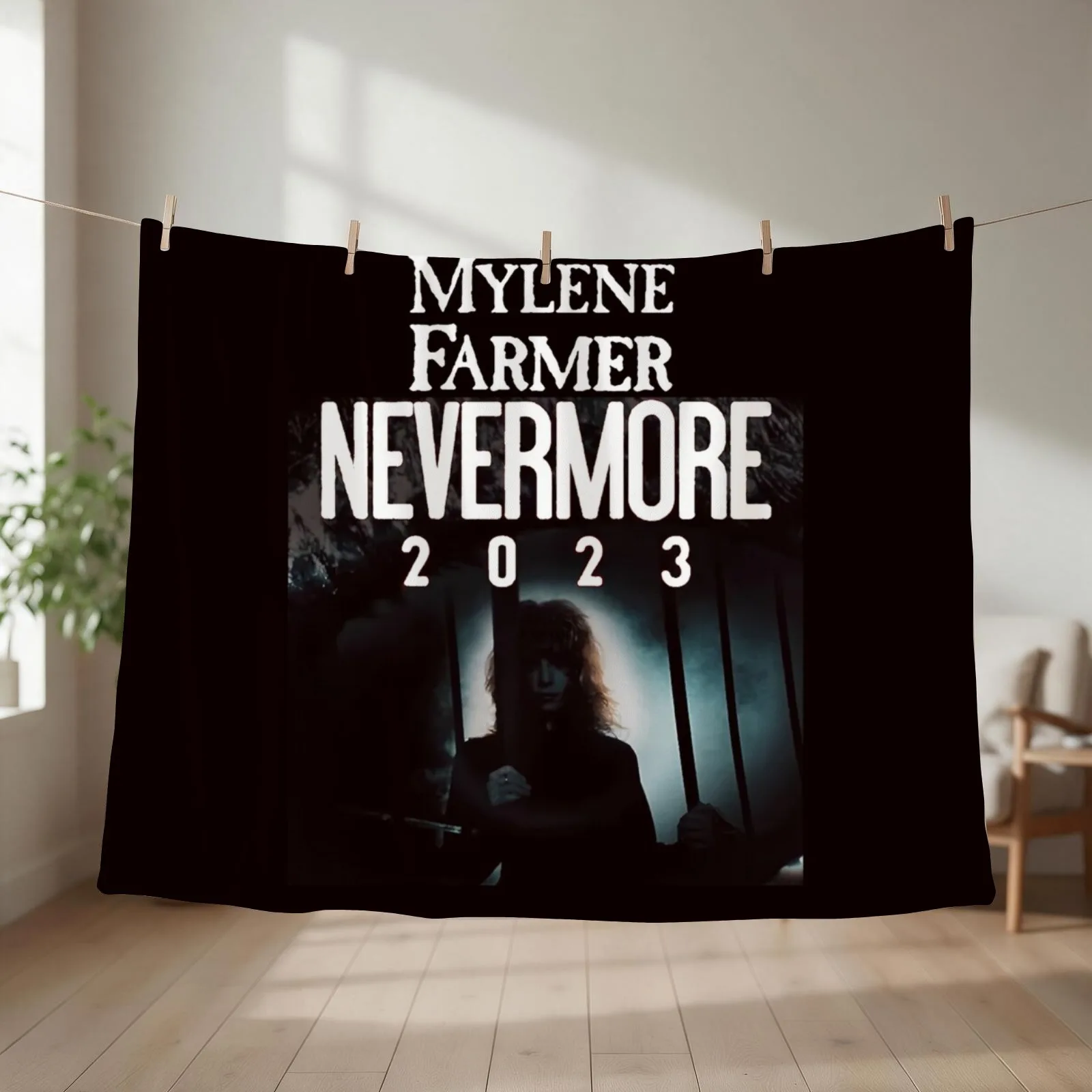 MYLENE FARMER NEVERMORE DARK 2023 Throw Blanket couch cozy soft plush fuzzy picnic outdoor blanket