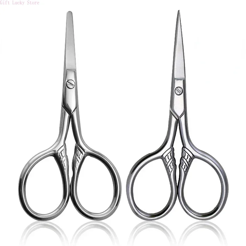 1Pcs Stainless Steel Small Makeup Grooming Scissors Eyebrows For Manicure Nail Cuticle Beard And Mustache Trimmer Nose Hair Tool