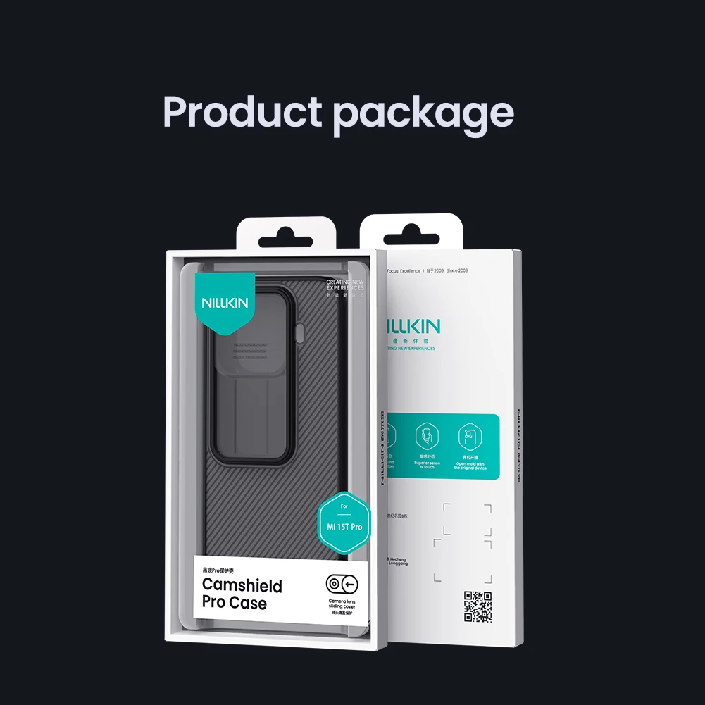 Nillkin Etui CamShield Pro z twardą powłoką do Xiaomi 15T Pro/Mi 15T 5G, przezroczyste czarne etui z TPU+PC z przesuwaną osłoną obiektywu. — zdjęcie produktu 6