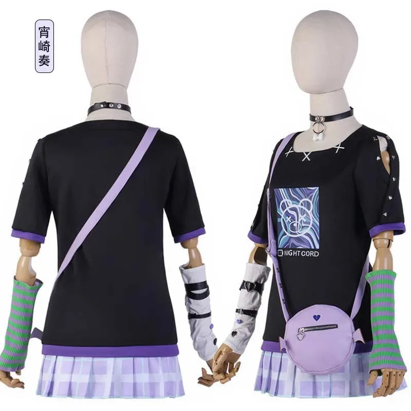 プロジェクト世界カラフルステージ偉業 25ji ナイトコード 25 朝比奈まふゆエナ宵崎秋山コスプレ衣装アニメドレスウィッグ衣装