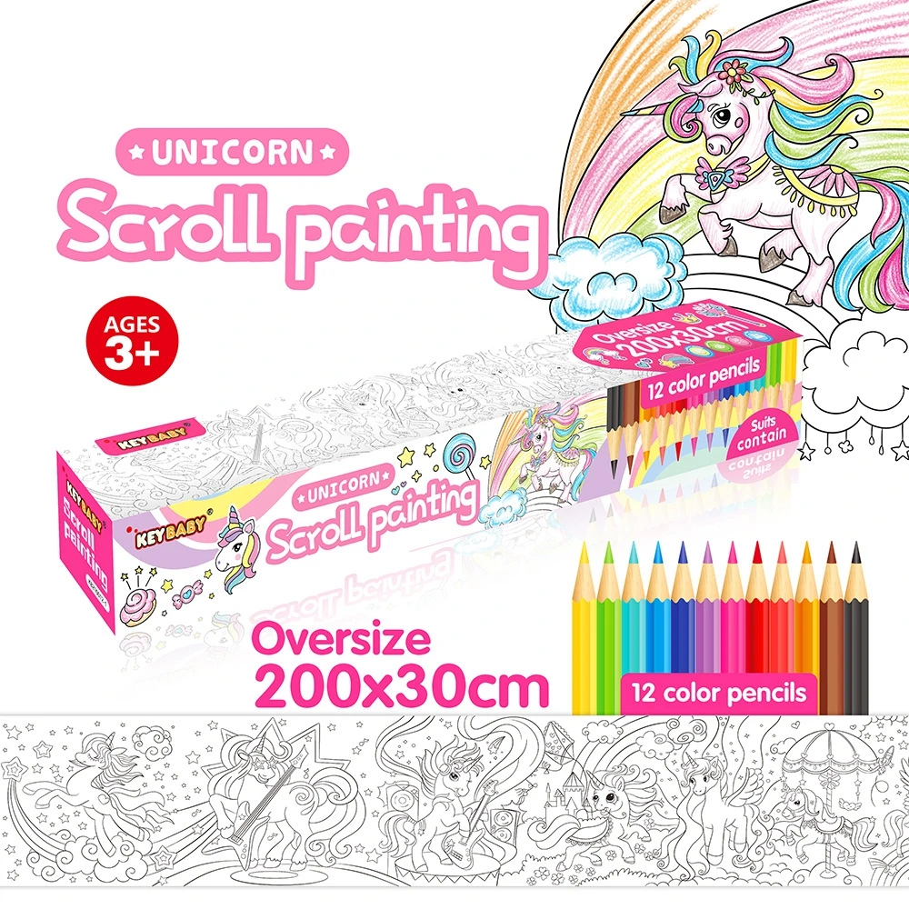 لفة رسم لاصقة للأطفال ، لوحة ذاتية الصنع ، ورق ملئ بالألوان ، لفافة جرافيتي ، تلوين ، ألعاب تعليمية للأطفال ، هدية للأطفال #2