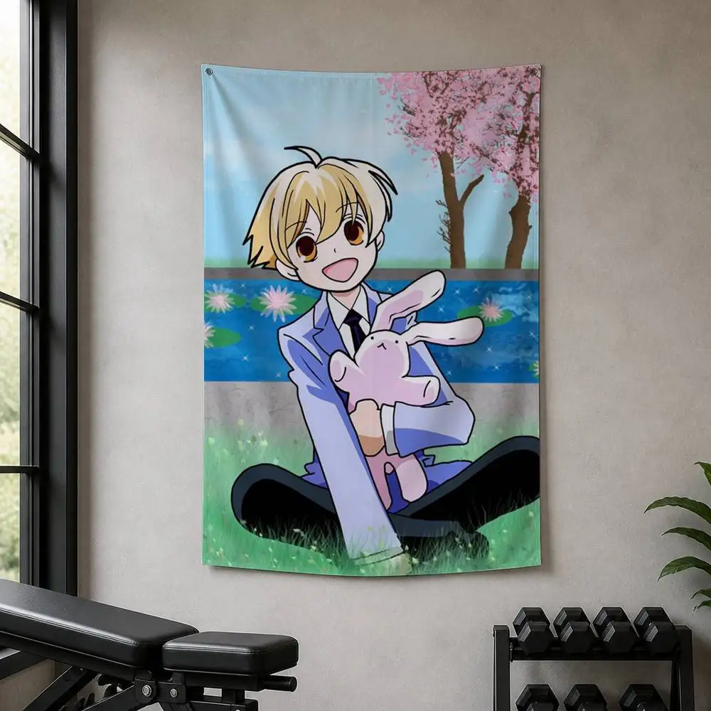 Ouran High School Host Club  Decorative Hanging Flag with Grommets for Garage Bedroom Dorm Wall Decor