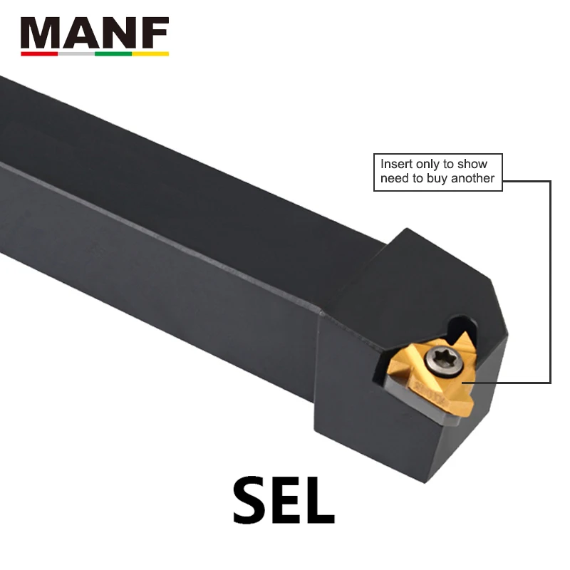 MANF CNC Lathe Machining Cutter 10mm-12mm SER1616H16 External Threaded Tools Lathe Threading Holder For 16ER Insert Carbide