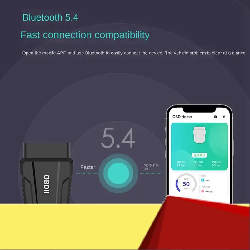

V011 OBD OBDII диагностический инструмент Bluetooth 5,4 для IOS/Android OBD2 профессиональный считыватель кодов 9протоколов лучше, чем ELM327-M53K