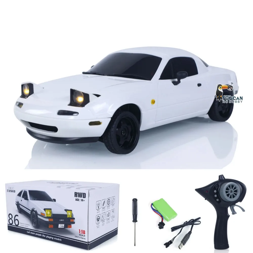 Venta de EE. UU. 1:18 LDRC Radio Drift coche modelo en vehículos de carretera velocidad lineal LED luz abatible batería Motor carga USB MX5 juguete