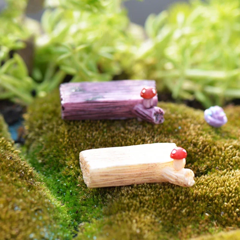 1PC Miniature Mushroom Stump Resin Bench Chair Terrarium Figurines DIY Fairy Garden Decoration Car Accessories Children Toys