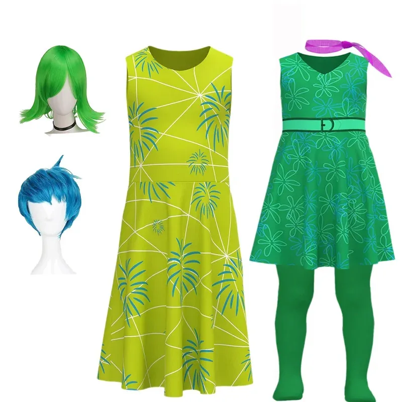 

Anime Movie Inside out 2 Joy Cospaly Costume Envy Anxiety Ennui Cos Novelty Outfit Halloween Carnival Role Play Full Set