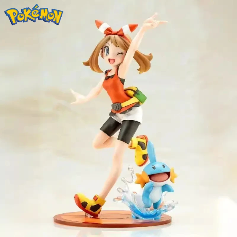 Pokemon May Mudkip Anime Figure Cute Desktop Collection Decorative Ornaments Trainer Model Children's Toys Christmas Gift