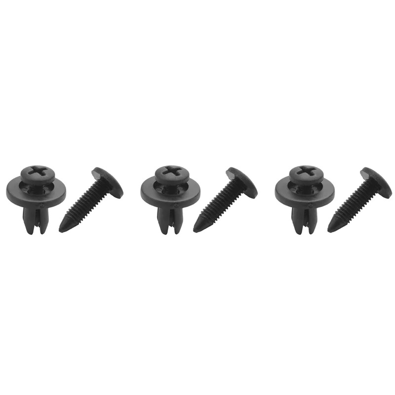 AA49 150 Uds. Clips de pasador de parachoques de remache tipo empuje de plástico de 6Mm