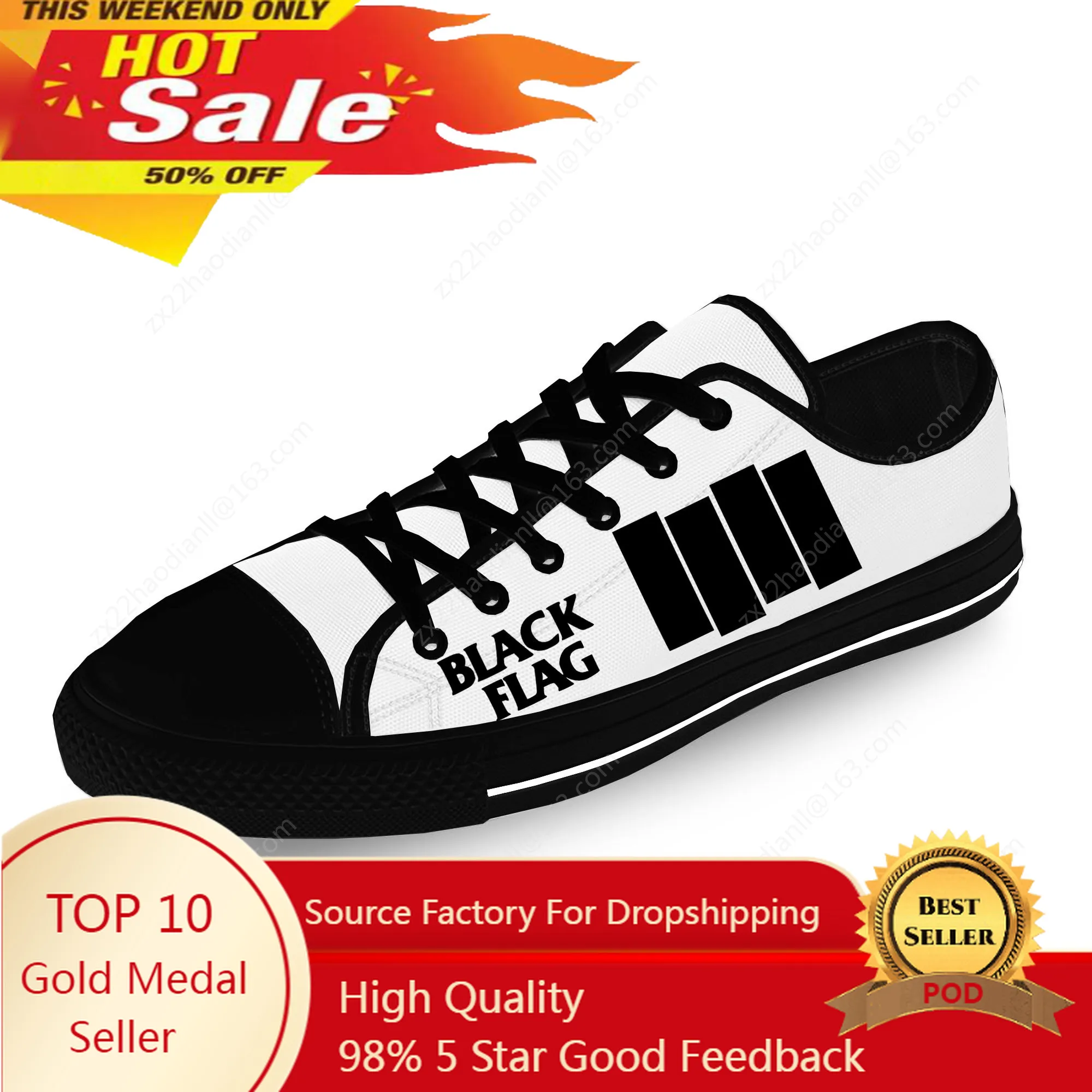 

BLACK FLAG Rock Band Low Top Sneakers Mens Womens Teenager Casual Shoes Canvas Running Shoes 3D Print Designer Lightweight shoe