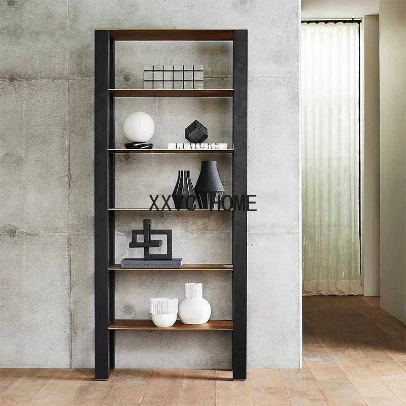 

Bookshelves, bookcases, simple Italian solid wood bookshelves, shelves, living rooms, wabi-sabi style display shelves, flooring