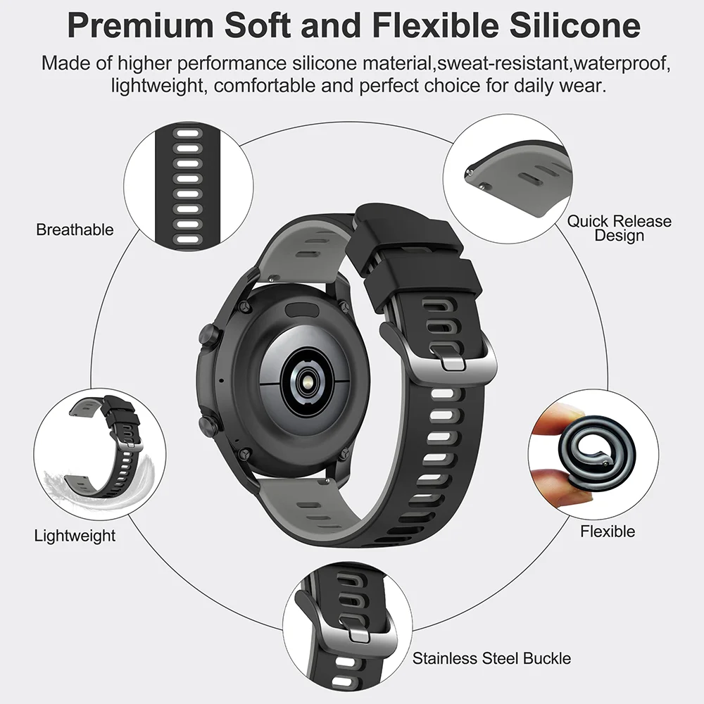 Correa de silicona para Redmi Watch 5 Correa cómoda activa para Redmi Watch 5 Lite/5 pulsera suave activa cinturón para 22mm 20mm