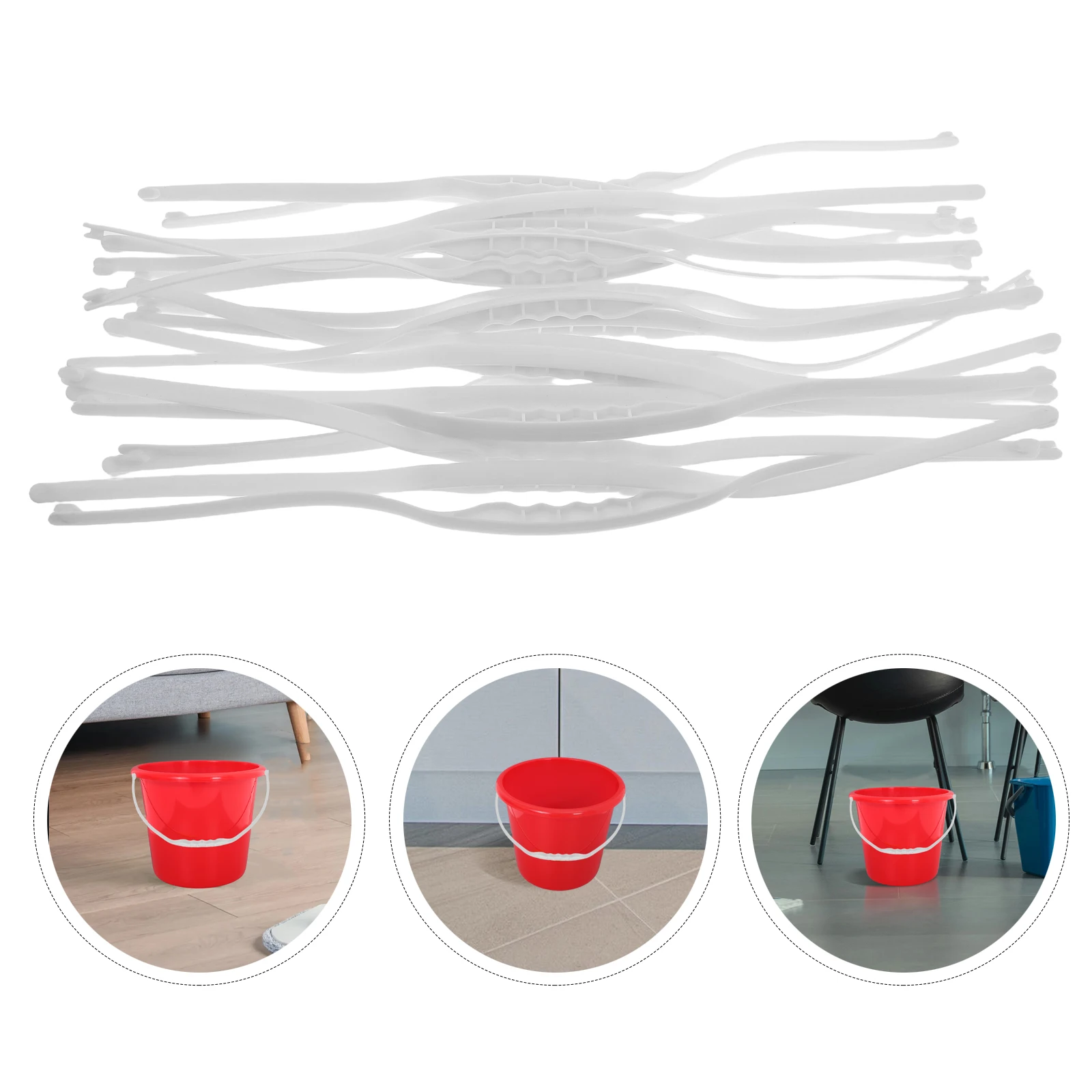 

20pcs Plastic Bucket Handle Durable Thickened Replacement Grip for Bathroom Paint Pail Car Cleaning Storage Container Tools