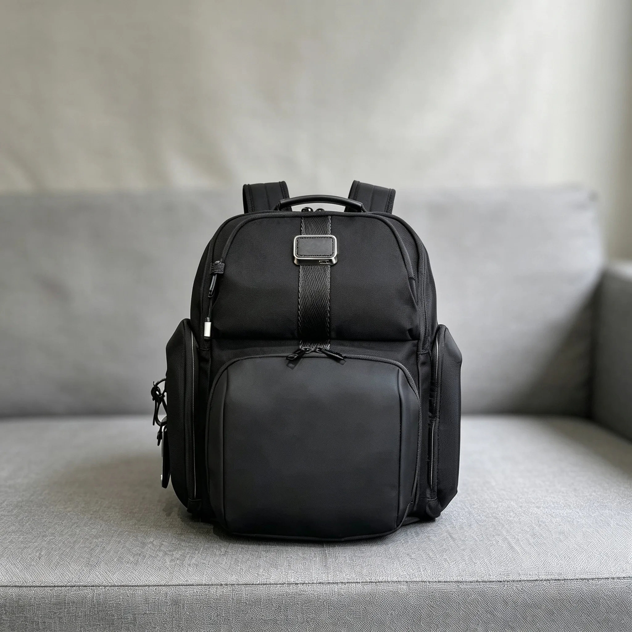 Men Nylon Travel Backpack, Classic Large Capacity Rucksack Casual School Bag for Students & Trip