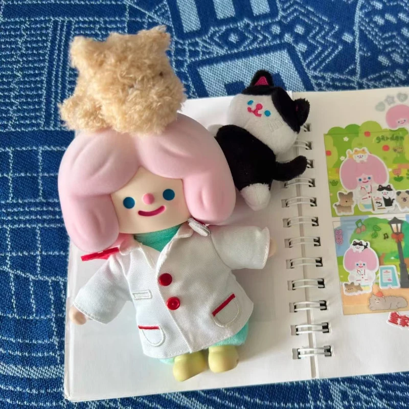 RICO Collection Figure Toy Doll Purple Flocking RIBAO CHARCOAL Designer Toy Miniatures Collections Ornament for Car