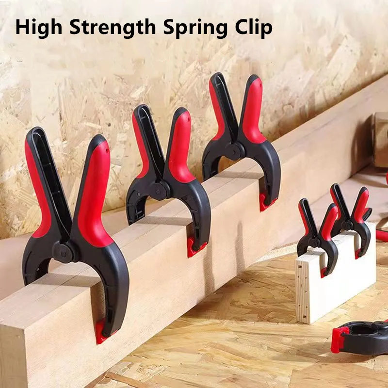 1-10Pcs Woodworking Spring Clamps 3/4/6/9 Inch DIY Tools Plastic Nylon Clip A Type Clamp Woodworking Holding Spring Clip