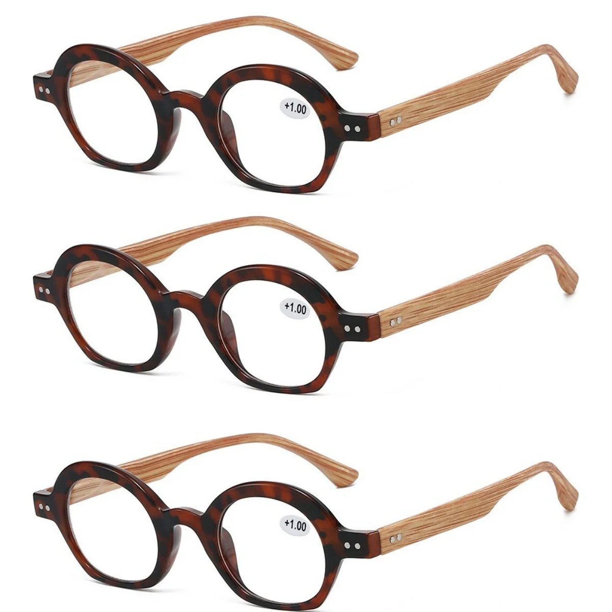 

3PCS Reading Glasses - Lightweight Computer Readers for Women & Men - Stay Clear Magnifying Vision, +1.0 To +4.0