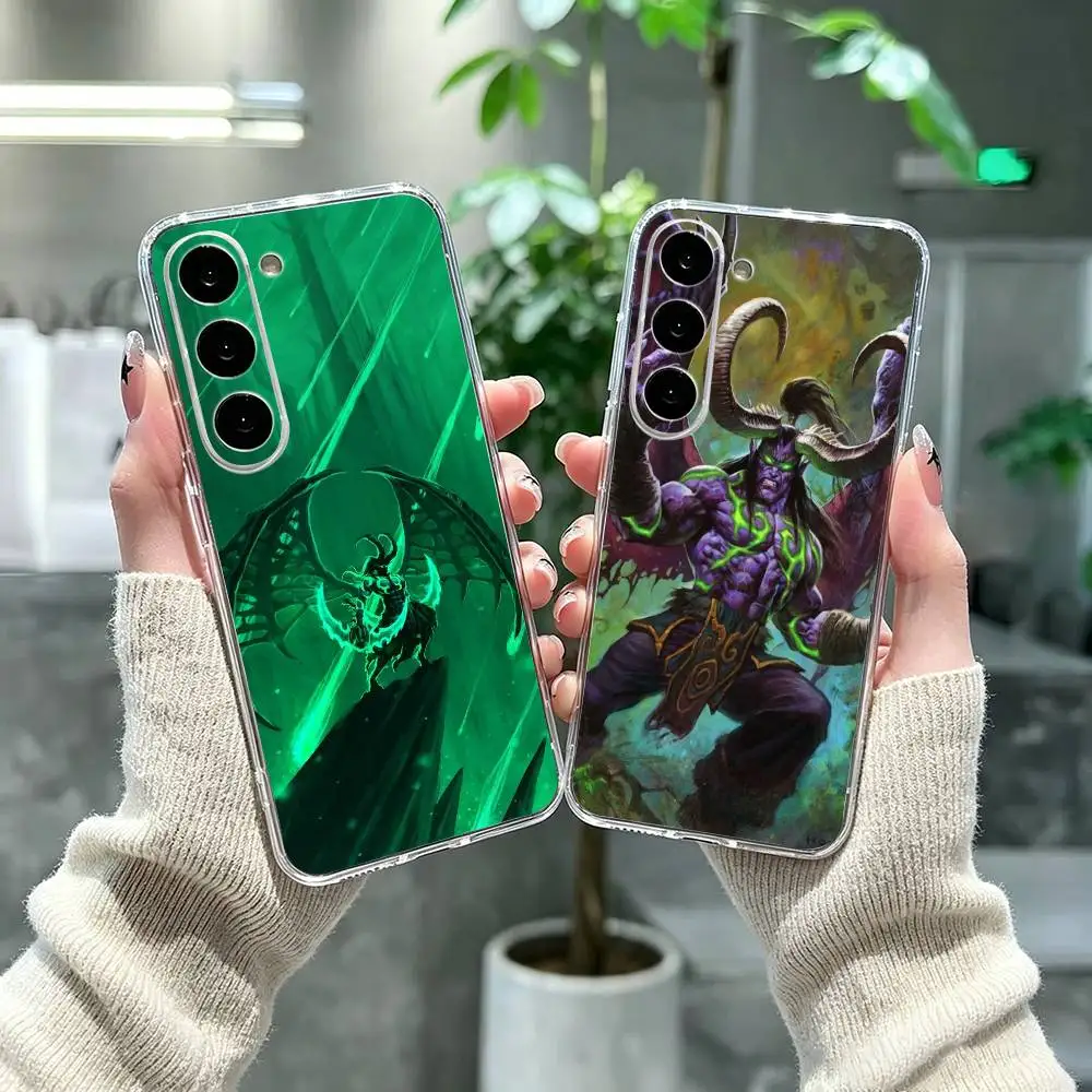 W-WOW ELF Demon Hunter I-Illidan Phone Case For Samsung A71, A70, A52, A51, A40, A30, A20 Transparent Cover