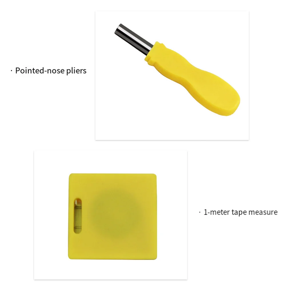 

Набор инструментов Little Bee с головками из углеродистой стали, отвертками и рулеткой, компактный для домашнего ремонта и самостоятельного изготовления