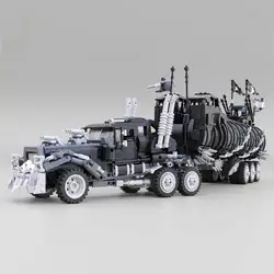 MOC Modified War Rig Big Truck Building Blocks Set For May Mad-Max Car Movie Collection High-Tech Model Kits Bricks Children Toy