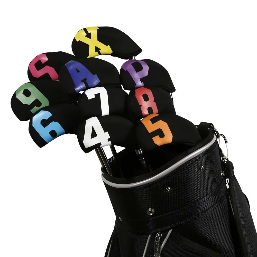 Accessories With Number Design Training Equipment Golf Head Cover Protector Case Golf Iron Headcover Golf Iron Covers Set