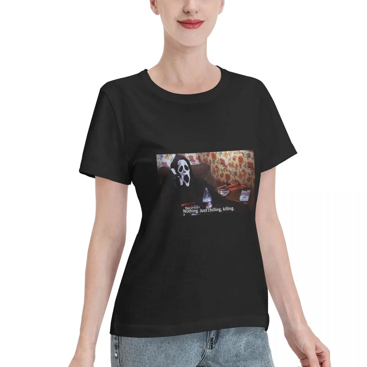 Great Deal JUST CHILLIN KILLIN Women's T-shirt School Wear Female Everyday Wear