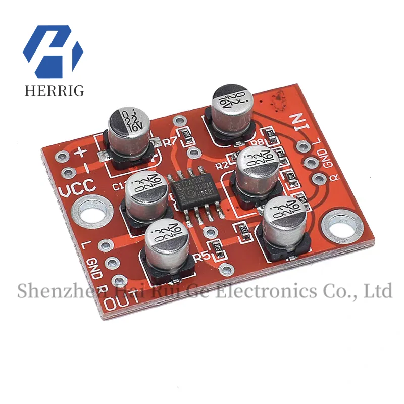 

1PCS Low voltage TDA1308 preamplifier Audio amplification module Single supply supply 3-6V