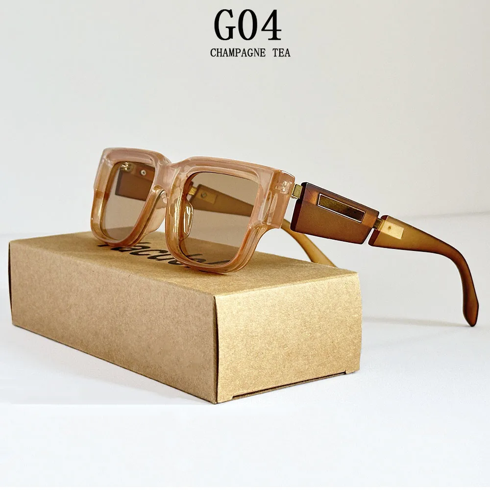 Neue Quadrat Sonnenbrille Männer Luxus Sonnenbrille Frauen Vintage-Mode Gläser Sommer Urlaub Gafas De Sol Hombre Lunette Soleil Femme – Detail 4