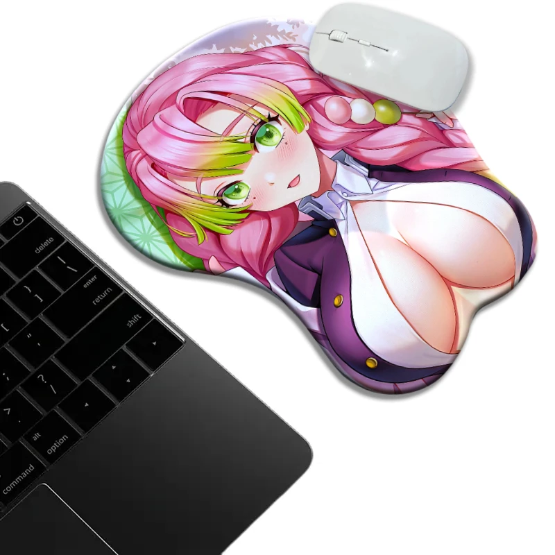 

Kanroji Mitsuri Blister Packed Chest with 3d Nipples Kimetsu No Yaiba Mouse Pad Desk Mat Gamer Boob with Wrist Rest
