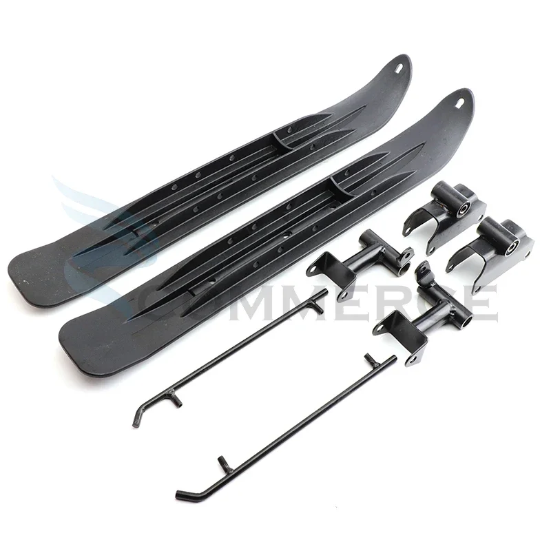 Black Plastic Skis Kit For ATV Go Kart UTV Buggy Quad Bike sled Snowmobile front wheel Modified Accessories