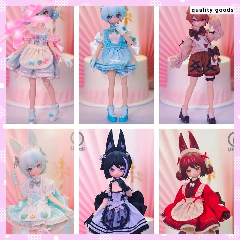 

Spot Ufdoll, мини-чайная серия, слепая коробка, 6 очков, специальные шарниры Bjd, подвижная кукла, украшения для игр, праздничный подарок