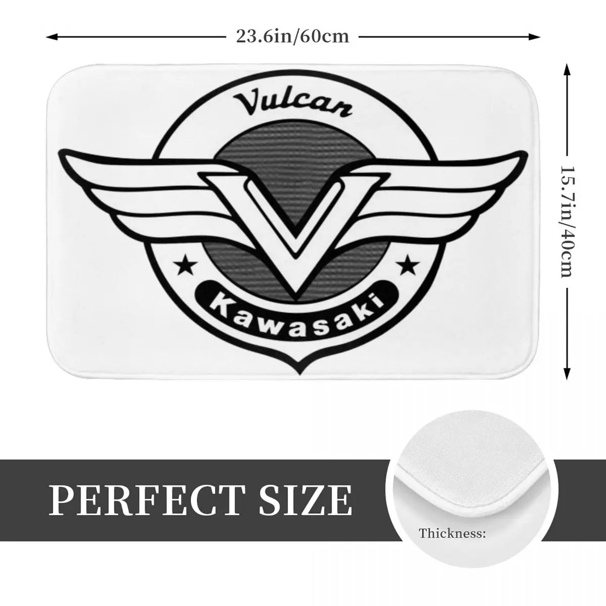 Vulcan Motorcycle Modren Non-slip Doormat Floor Mat Antiwear Carpet Rug for Kitchen Entrance Home Bedroom Footpad Mats