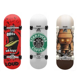 Wooden Professional Finger Skateboards Halloween DIY Boy Toys Gifts Skate Park Tech Parts Deck Stunt Bearing Wheel Metal Bracket