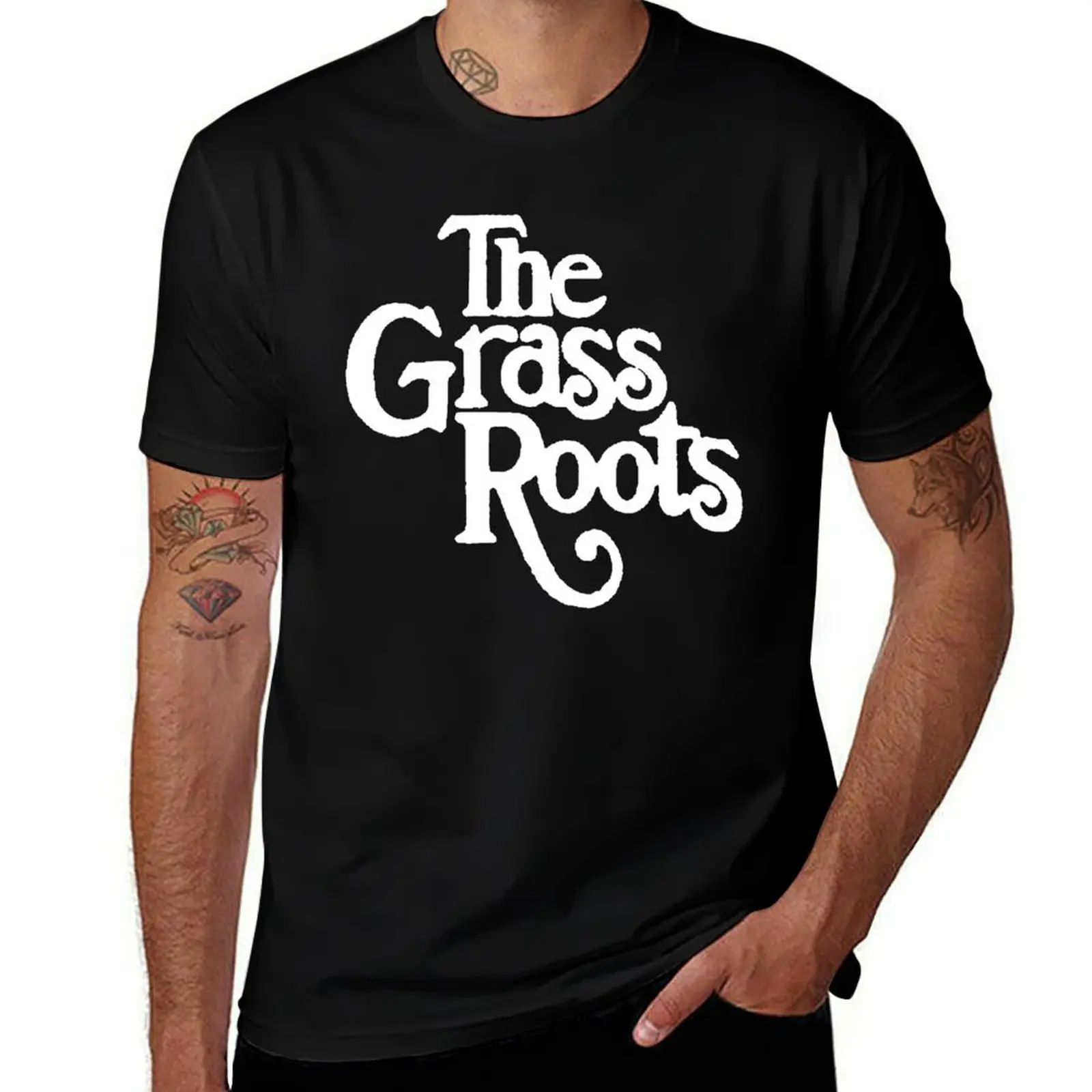 

The Grass Roots Pop Rock Band American - White Version T-Shirt affliction shirts man t shirt Blouse mens graphic t-shirts