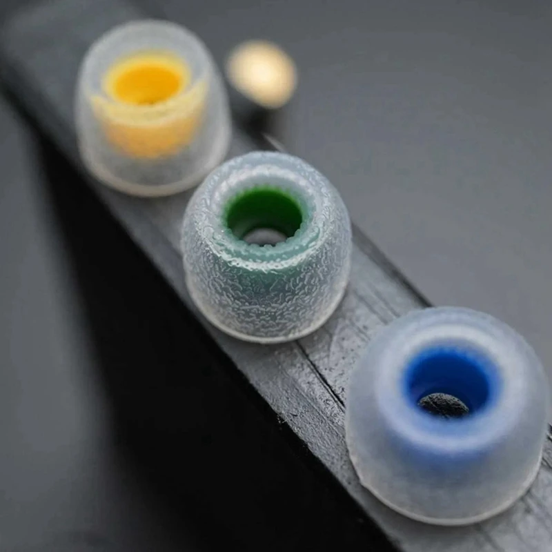 Силиконовые амбушюры с широким отверстием, амбуфилы, музыкальные наушники для Iems с матовой текстурой, 3 пары (S/L/M)