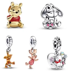 Disney Cartoon Character Winnie The Pooh Piglet Tigger DIY Beaded Jewelry Accessories Cute Pendant Beads for Jewelry Making