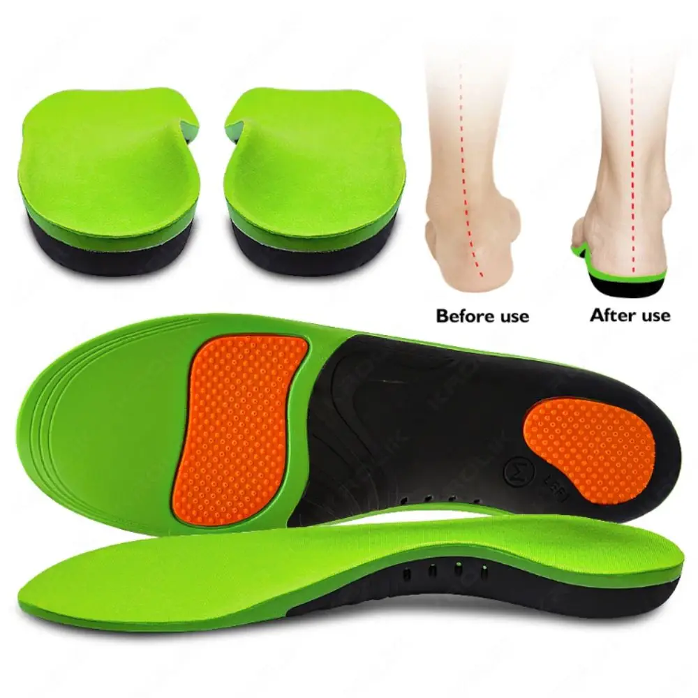 High Elastic Cushion Orthopedic Insoles Flat Arch Support Arch Foot Pad X/O Leg Correction Cuttable Design Sport Arch Support