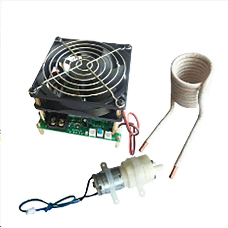 1300W 25A ZVS high frequency induction heating machine without taps zvs with short circuit protection + pump + coil