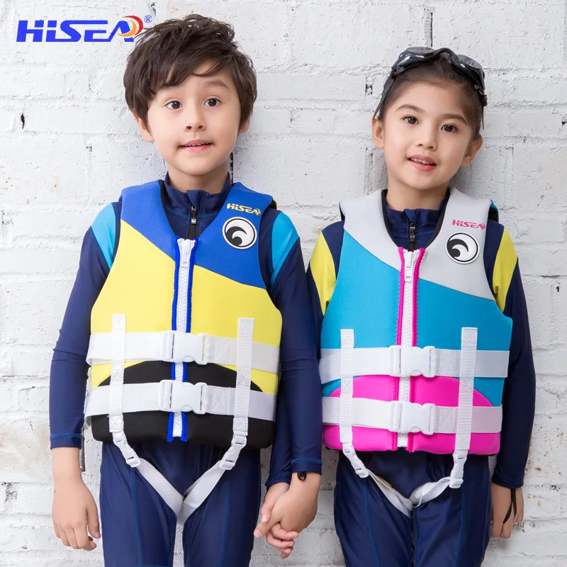 

Children Kayaking Motorboats Rescue Swim Drifting Boat Wakeboard Fishing Life Jackets Kids Neoprene Surfing Buoyancy Life Vest