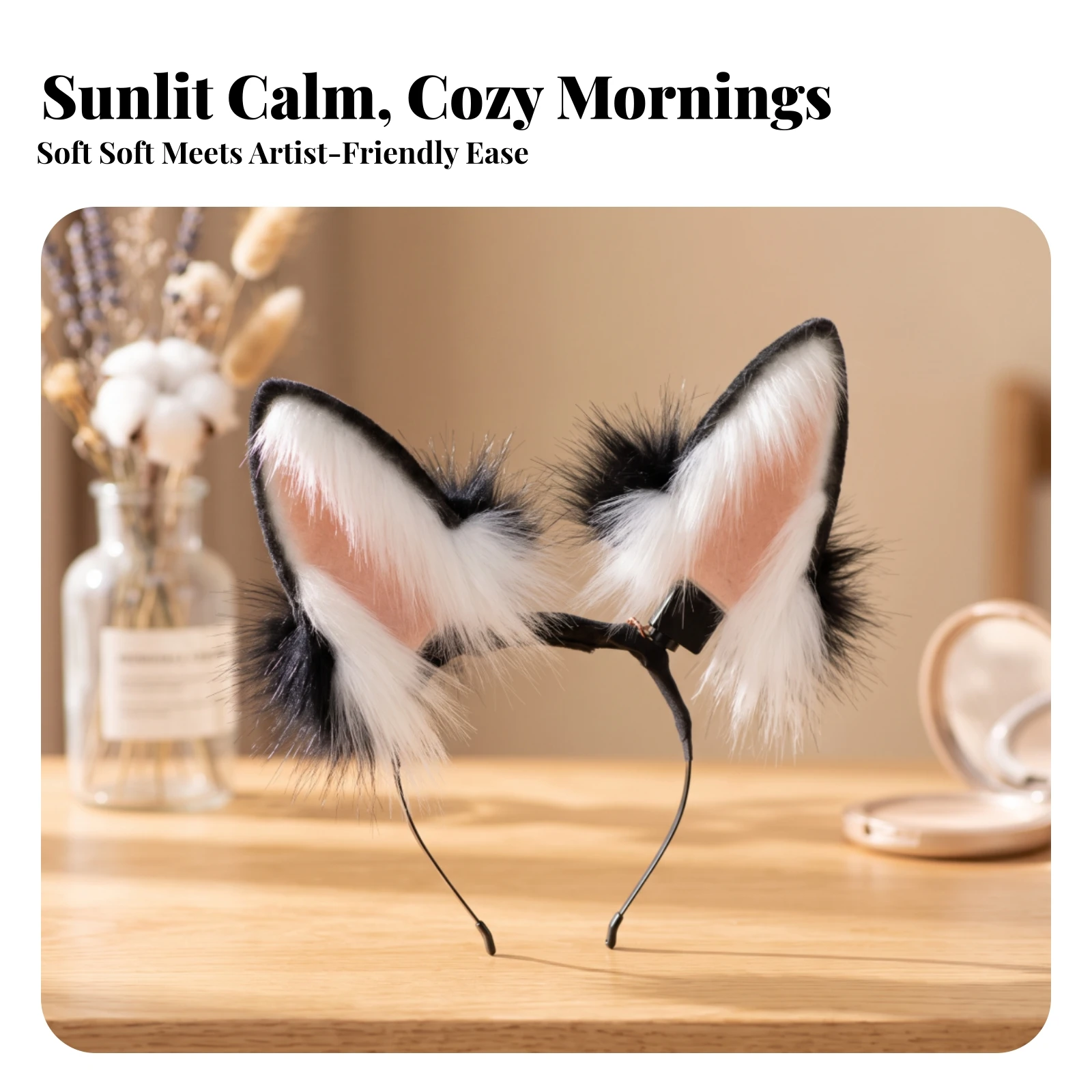 Electric Animal Ears Headband Movable Animal Ears Headband Headwear Artificial Faux Accessory Faux for Cosplayers, Cosplay