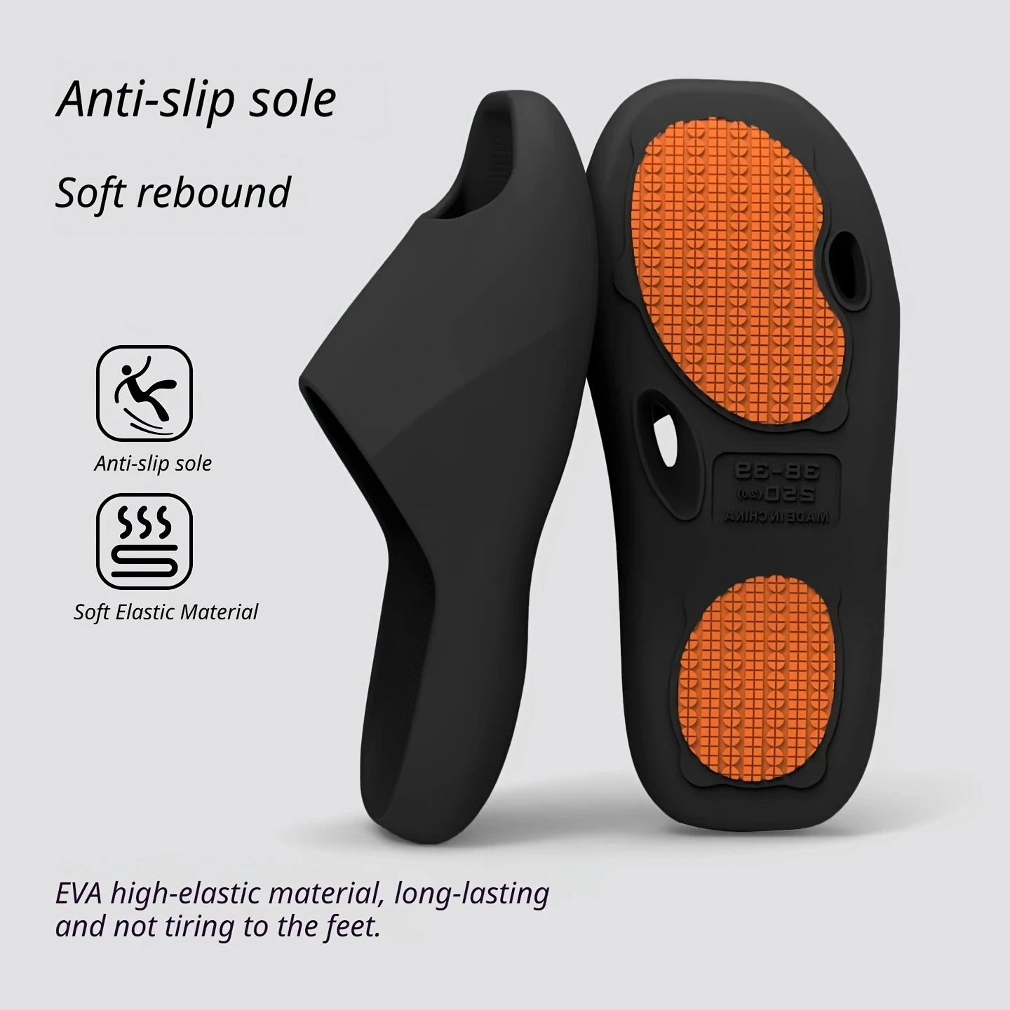Minimalist Thick Platform Slippers Men Dual Drain Hole Strong Grip Soft EVA Indoor Outdoor Casual Sandals
