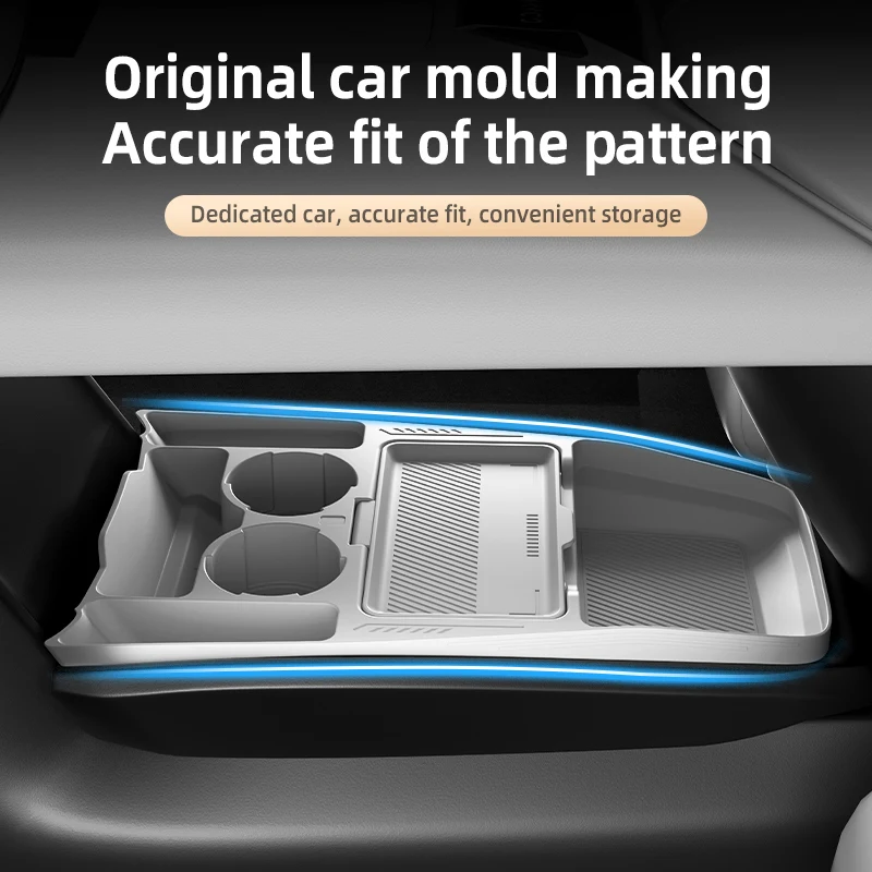 2024 Per LynkCo Lynk Co Z10 Silicone Controllo Centrale Sotto La Scatola di Immagazzinaggio Controllo Centrale Organizzatore Zerbino Interni Auto