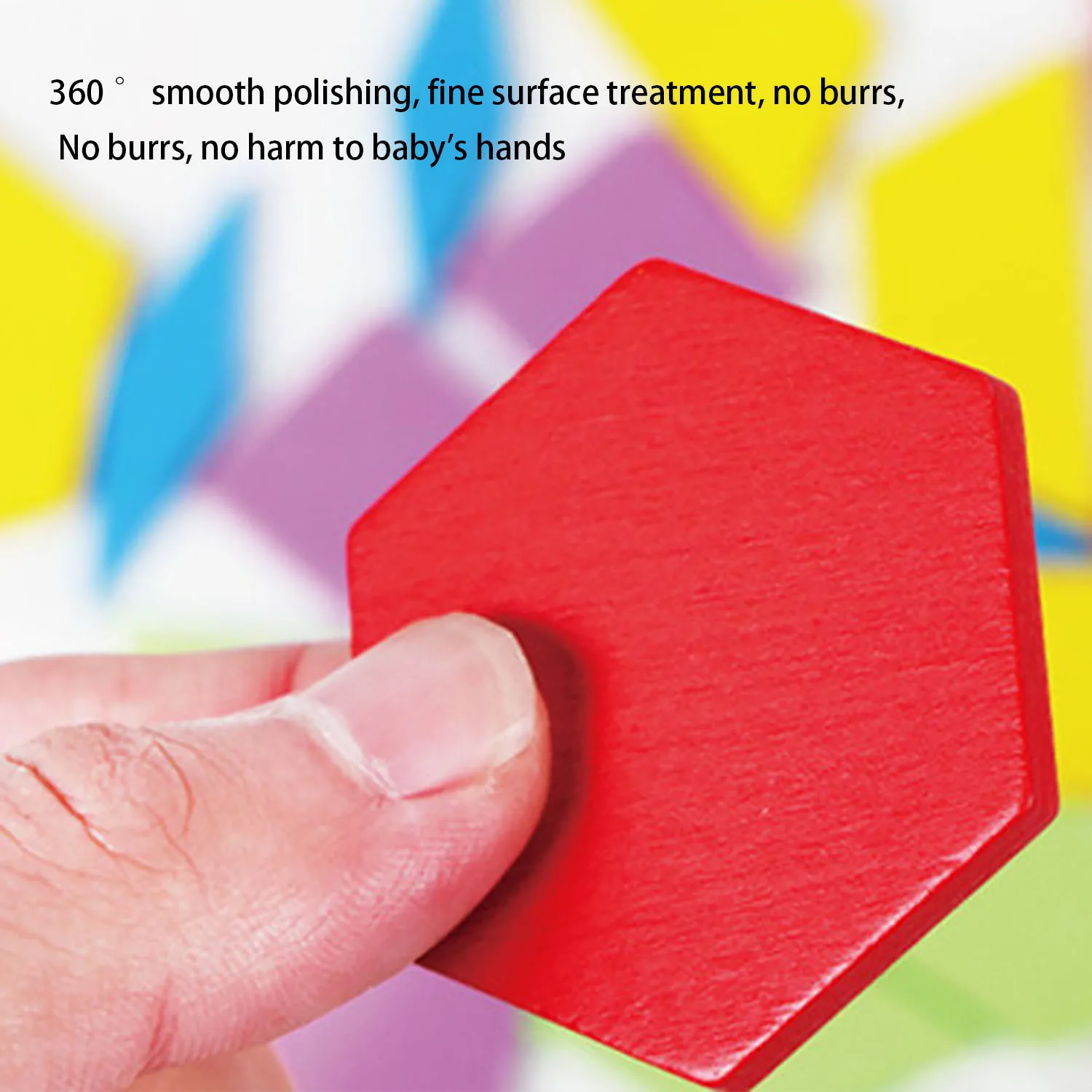 Quebra-cabeça tridimensional de madeira tangram desenvolvimento de inteligência geométrica blocos de construção brinquedos de quebra-cabeça infantil