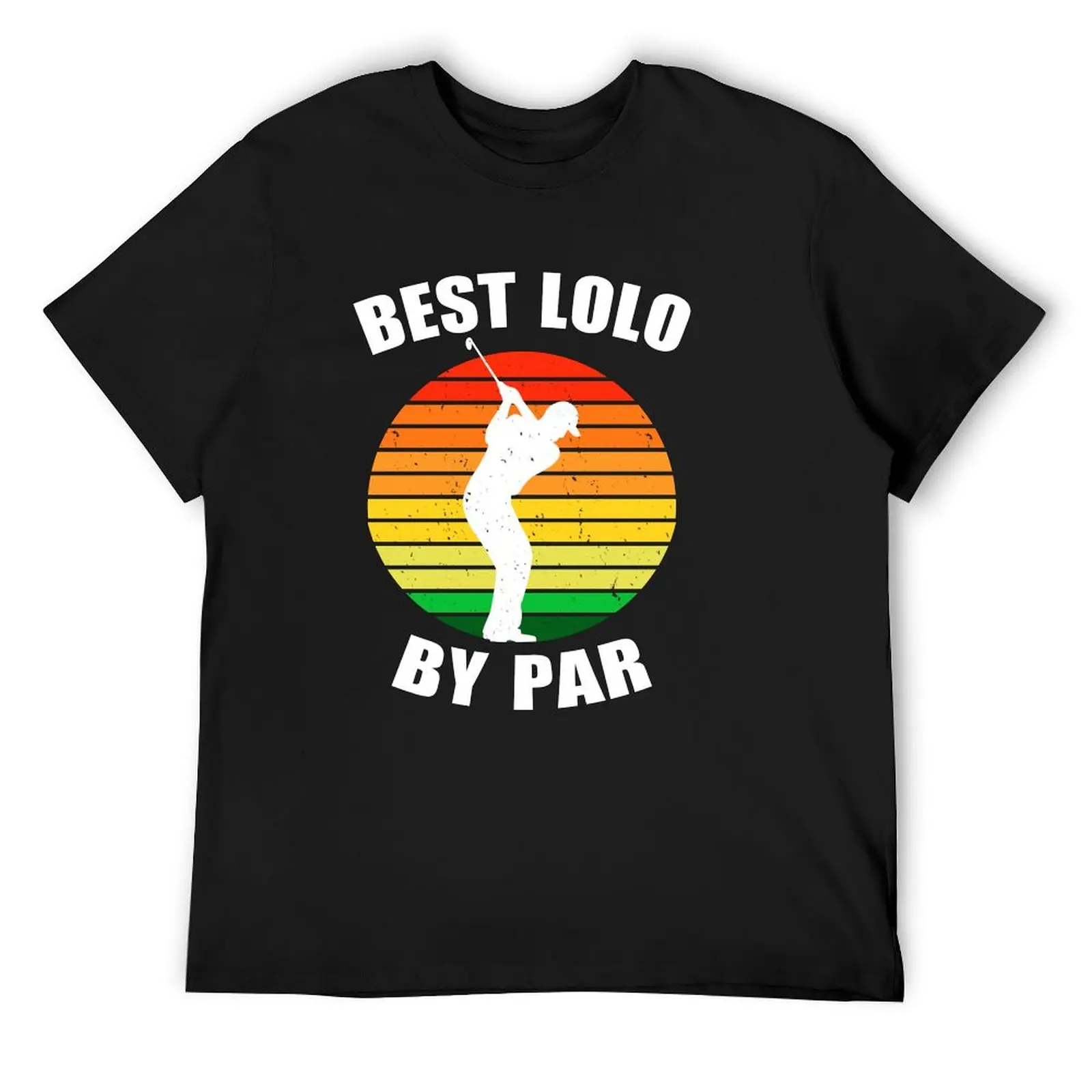 Best Lolo By Par Men's Golf Shirt Grandpa Golf Shirts Fathers Day Christmas Gifts from Grandson Granddaughter Golfing Gr T-Shirt