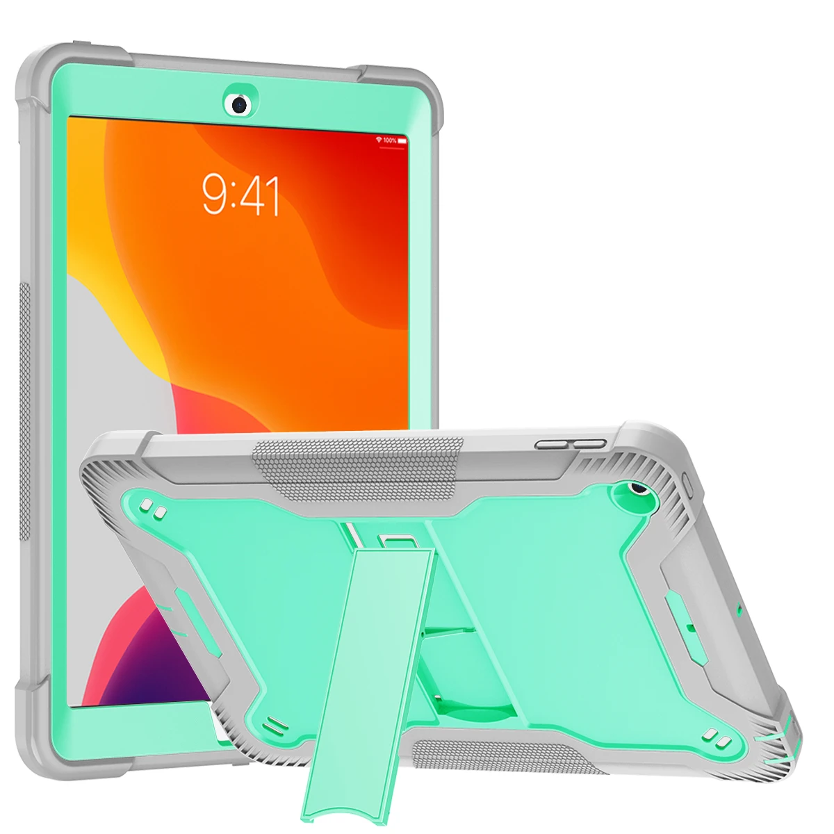 

Built-in Kickstand Armor Case Universal For iPad 10.2 2019 2020 2021 7th 8th 9th Generation Anti-Slip Cover Shockproof Shell