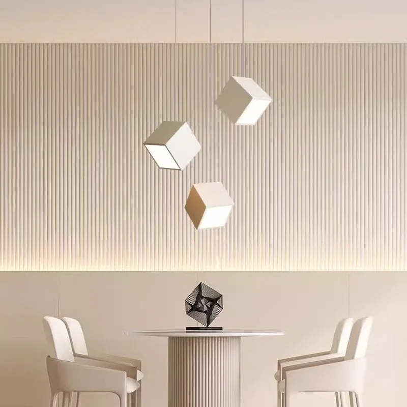 Moderne Led Vierkante Witte Creatieve Hanglamp Eetkamer Tafel Keuken Eetkamer Eetkamer Kamer Minimalistische Hanglamp Verlichting