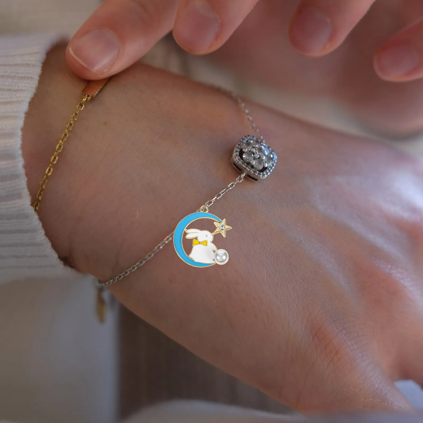 

5pcs Jade Rabbit Charm Pendant DIY Jewelry Making Accessory for Bracelet Necklace Craft Project Supplies 2023 Gift