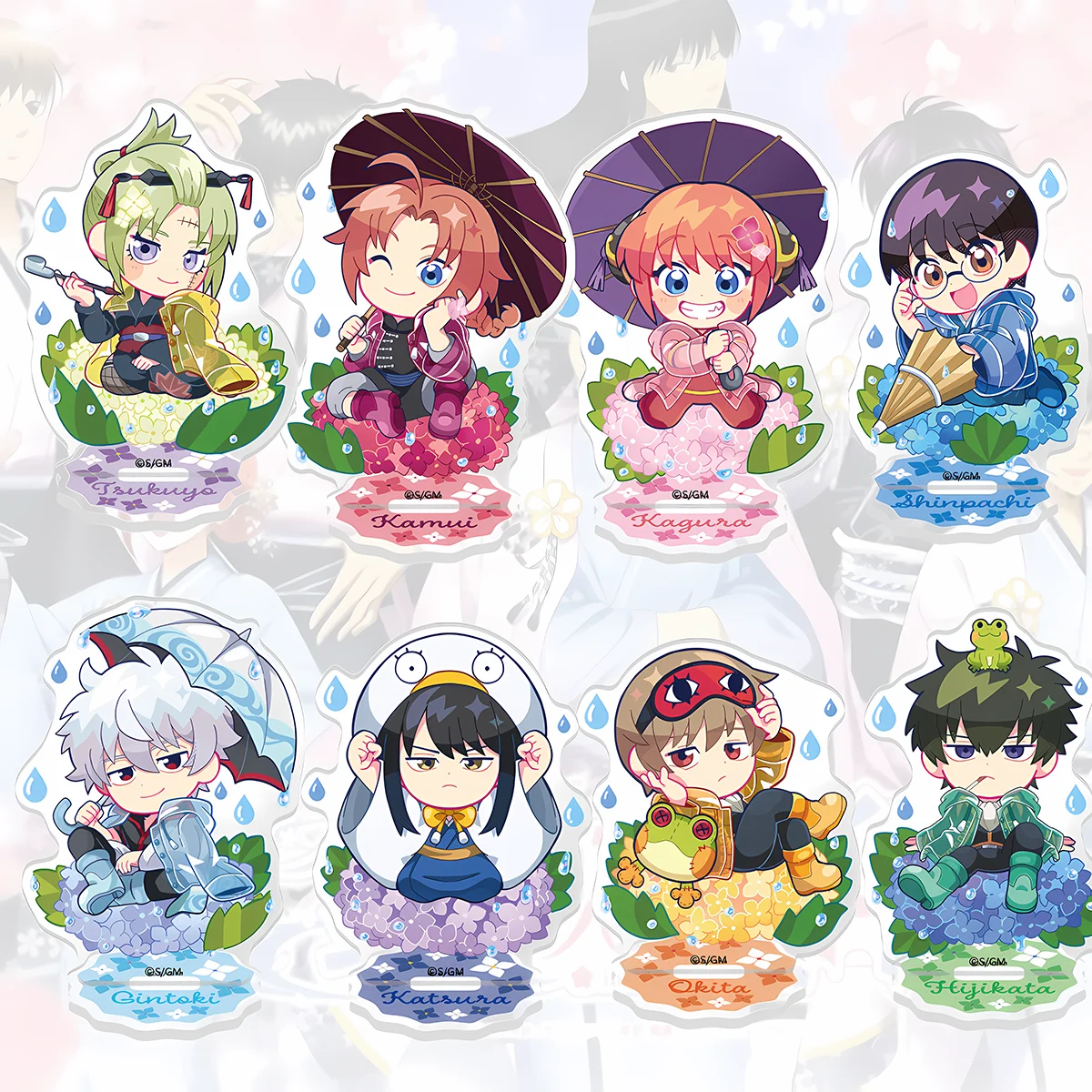 Anime Gintama 10cm New Acrylic Stand Gin Kag Sweet Gift Valentine Present Desktop Wooden Rack Samurai Anime Decor keychain