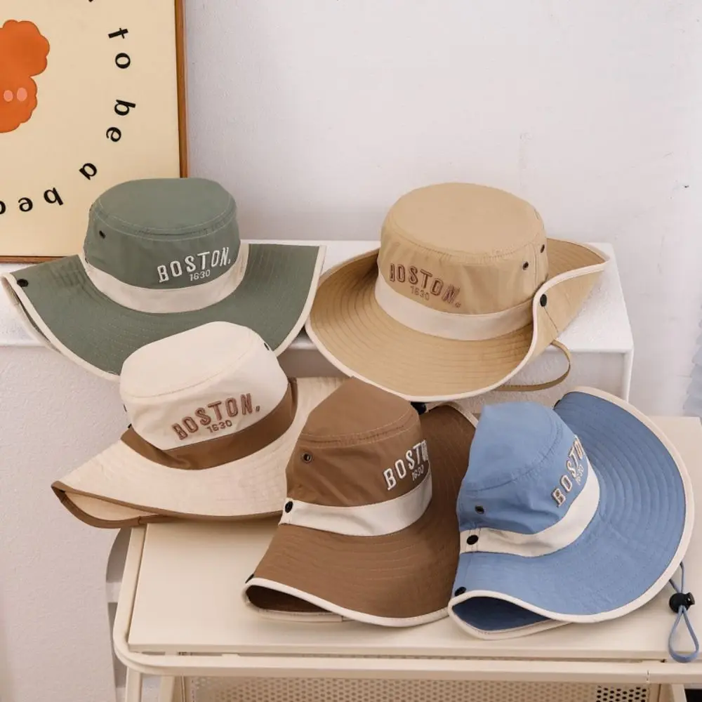 

Fashion Quick Drying Sunshade Cap Breathable Large Brim Fisherman Hat Casual Sunshade Hats Children