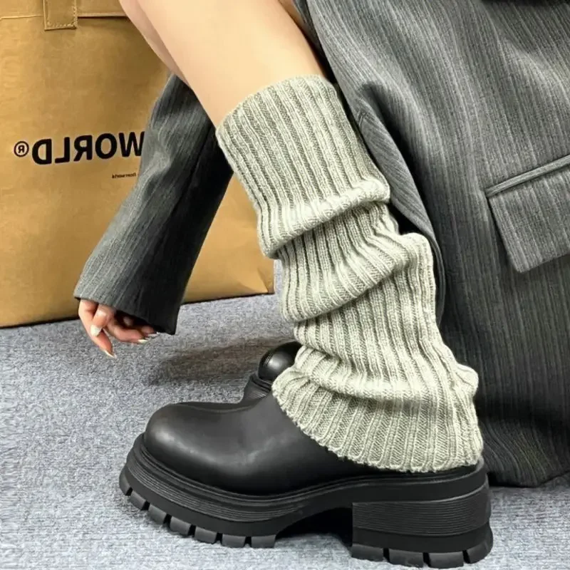 Calcetines japoneses nuevos de Lolita para mujer, calentadores de piernas, calcetines tejidos con bolas de lana, cubierta de pie tejida, Cosplay, calcetines de montón para Otoño e Invierno